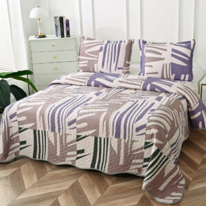 17 Cuvertură de pat MATLASATĂ cu 2 Fețe Diferite, Pat Dublu, 3 Piese, MODEL CMP011