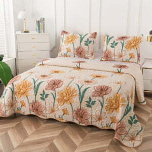 cuverturi 3 piese (44) Cuvertură de pat MATLASATĂ cu 2 Fețe Diferite, Pat Dublu, 3 Piese, MODEL CMP08